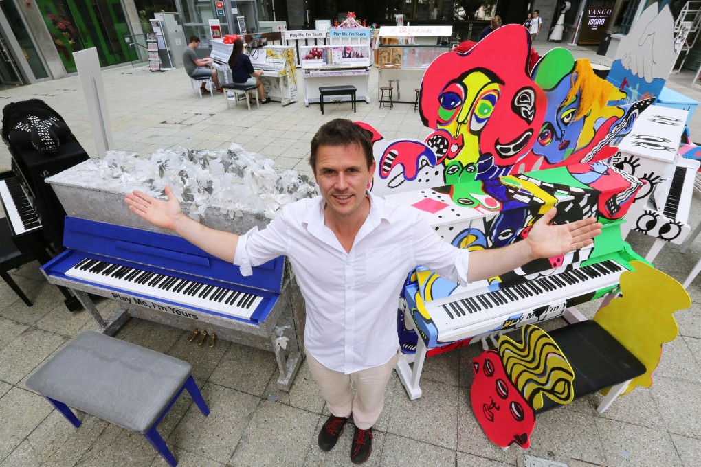 Luke Jerram at the PMQ hub in Central. Photo: Edward Wong