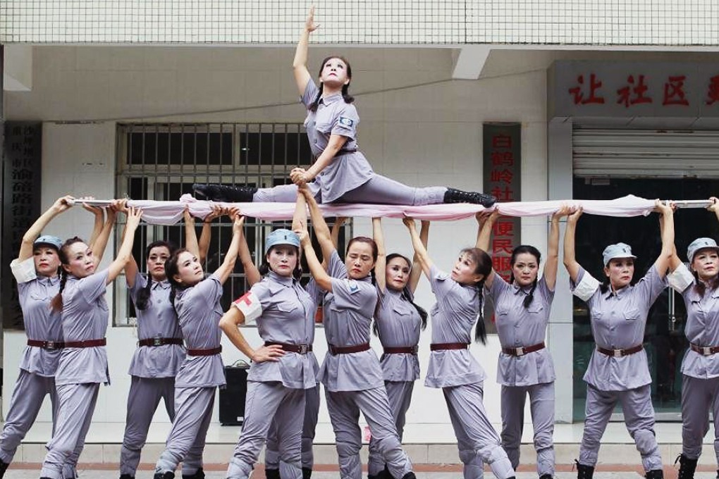 The troupe of dancers in action. Photo: China News Service