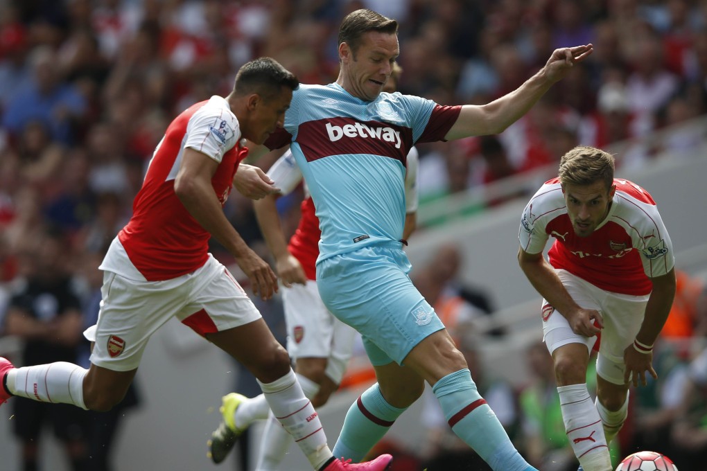 Kevin Nolan was part of the West Ham side that beat Arsenal on the opening day of the Premier League season. Photo: AFP
