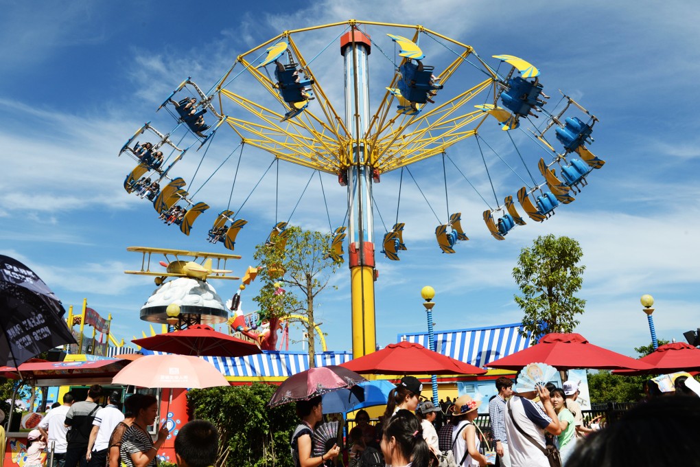 Fewer mainlanders were touring the amusement park. Photo: Xinhua