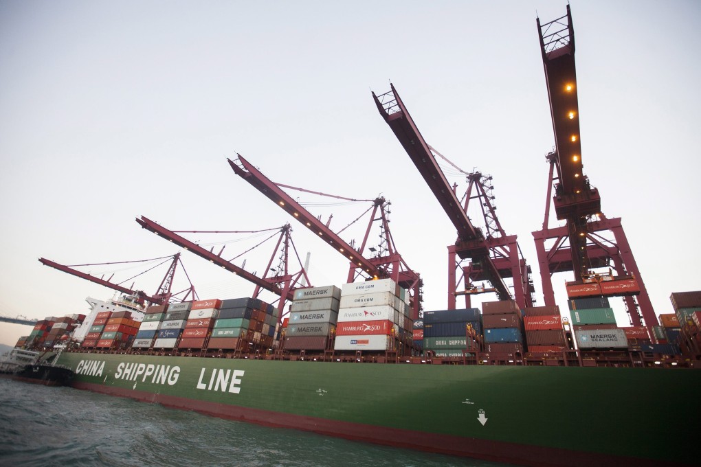 China’s second-largest shipping company   suffered a 97.5 per cent plunge in   net profit during the period to 10.6 million yuan. Photo: EPA