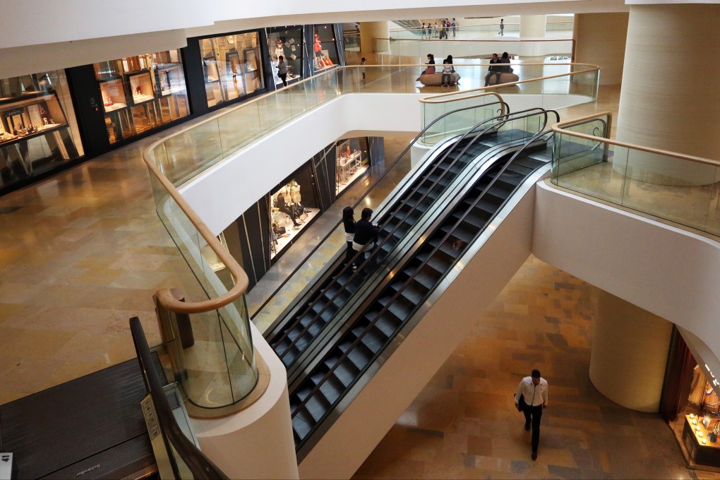 Swire Properties says sales at Pacific Place dropped 12 per cent in the first half and warns there is no sign of a pick up in the luxury retail sector. Photo: Felix Wong