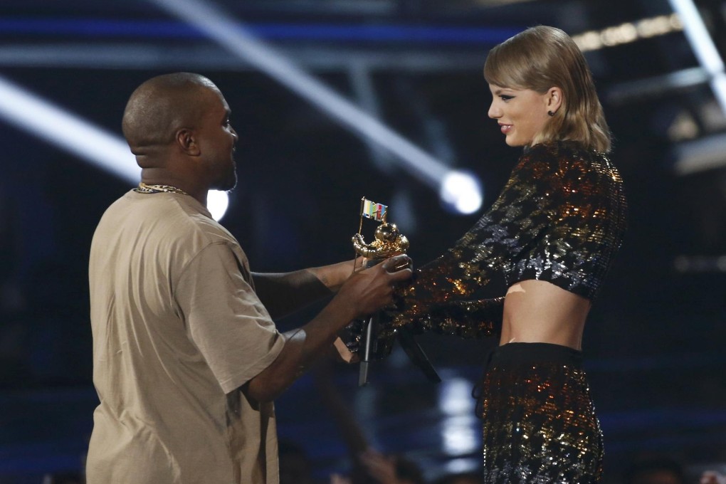 Taylor Swift parodied Kanye West's 2009 award hijack. Photo: Reuters