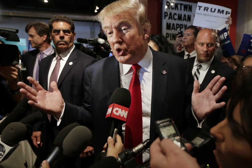 Republican presidential candidate Donald Trump speaking in Tennessee. Photo: AP