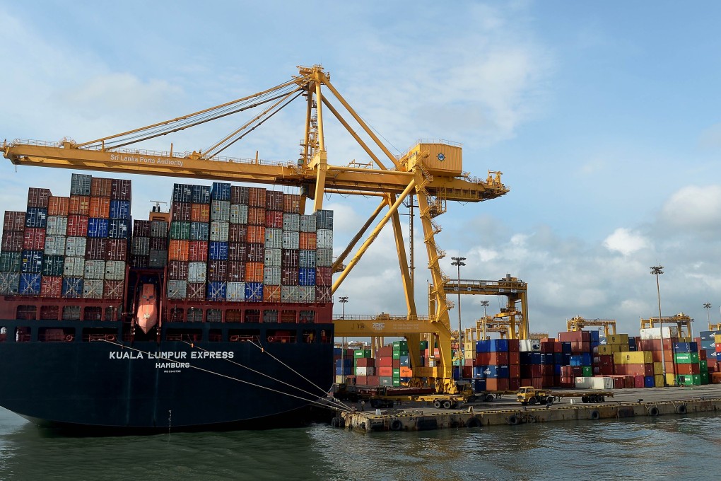 Colombo International Container Terminals in Sri Lanka handled 670,000 teu in the first half, a 140 per cent jump year on year. Photo: AFP