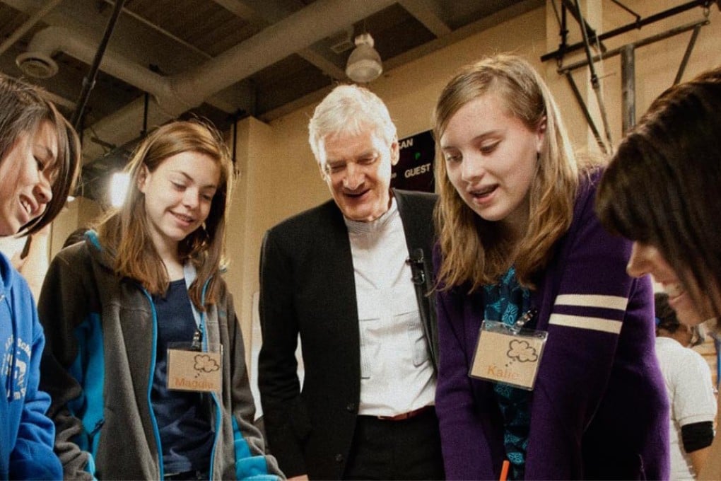 ''No problem is too big. The simplest solutions are the best,'' inventor James Dyson (centre) said on opening his annual competition to Hongkongers for the first time this year. Photo: SCMP Pictures