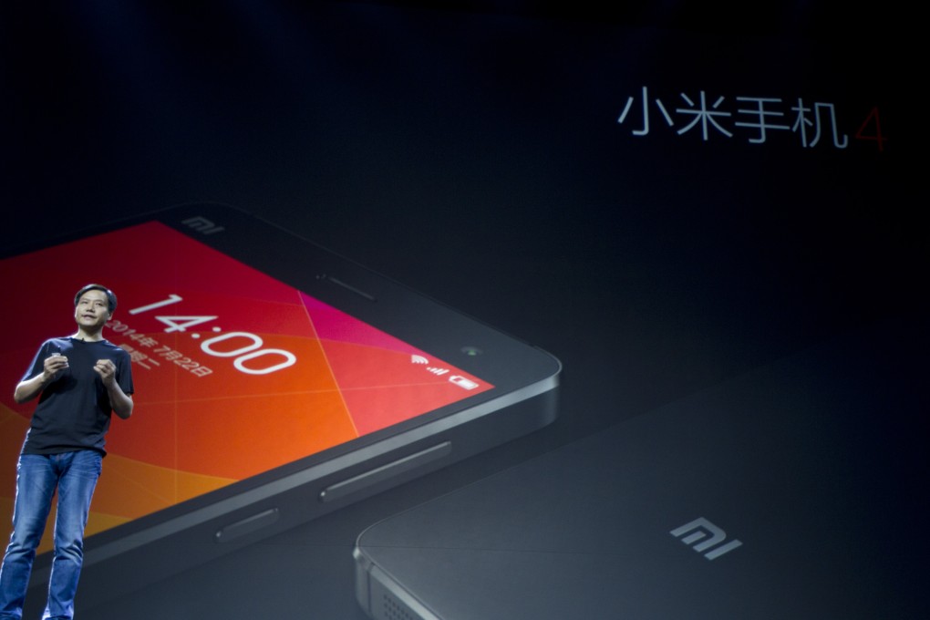 Xiaomi CEO Lei Jun is shown at the launch of the Xiaomi 4 smartphone in Beijing in July 2014. Photo: Simon Song