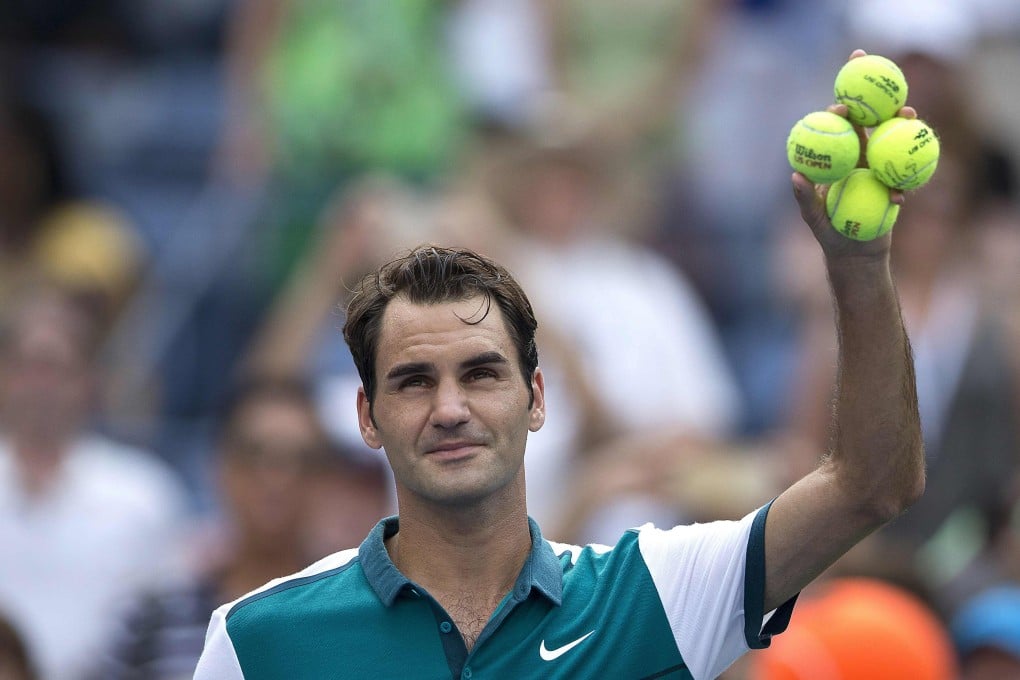 Roger Federer of Switzerland eased into round two with a a straight sets win over Leonardo Mayer of Argentina in their first round match at the US Open. Photo: Reuters