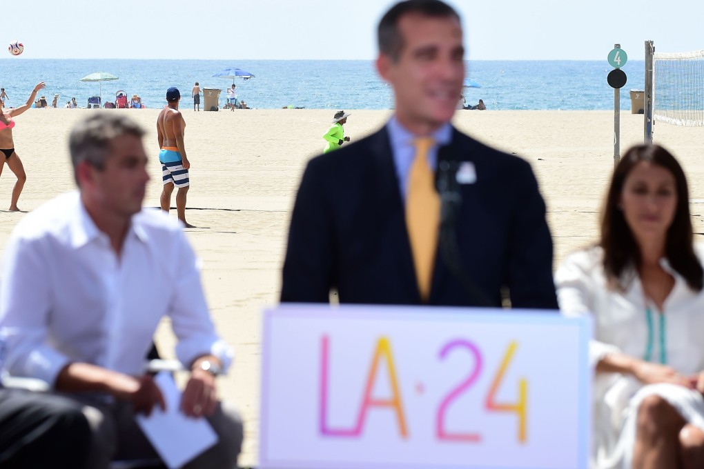 Los Angeles' formal Olympic bid was announced by mayor Eric Garcetti. Photo: AFP