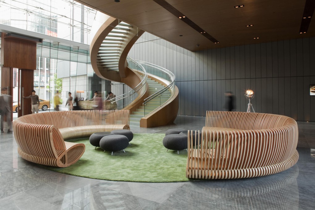 The Hotel Icon lobby interior by CL3 Architects.