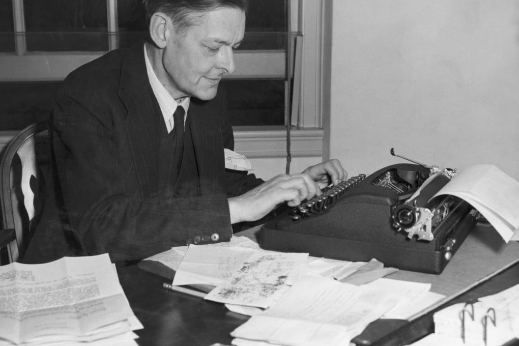 T.S. Eliot at work. Photo: Corbis