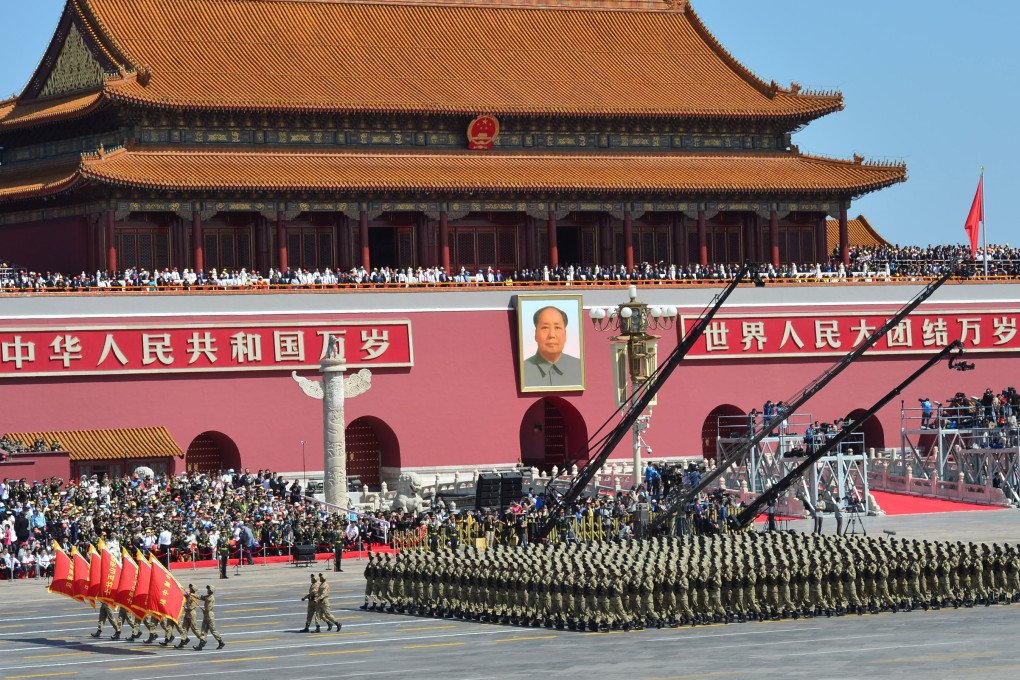 Soldiers march in Beijing's Tiananmen Square during Thursday's grand military parade marking the 70th anniversary of the end of the second world war. Photo: Xinhua