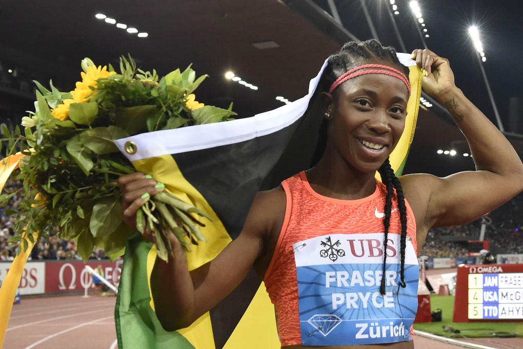 Jamaica's Shelly-Ann Fraser-Pryce celebrates winning the 100 metres race in Zurich. Photo: AFP