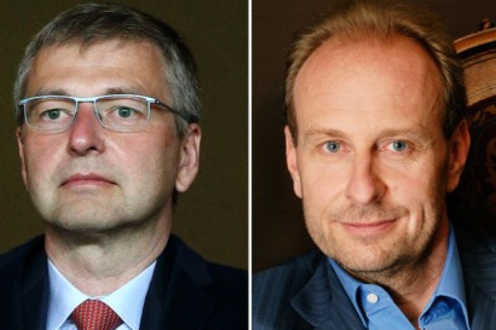 Dmitry Rybolovlev (left) claimed art dealer Yves Bouvier (right)  acted as an agent for him and was only entitled to receive 2 per cent of the value of each transaction as his commission.