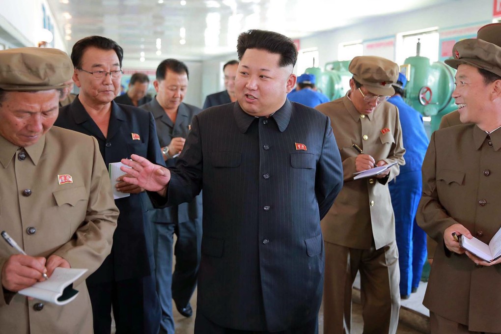 North Korean leader Kim Jong-Un is pictured during one of his many factory tours. Photo: AFP
