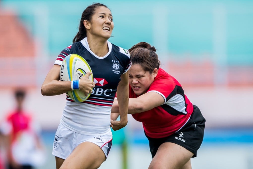 Stephanie Cuvelier was one of three Hong Kong players – including Colleen Tjosvold and Melody Li Nim-yan – who all made impressive comebacks from injury on Saturday, bolstering the women’s sevens set-up for this year’s crucial Asian campaign which is building towards the Olympic qualifiers in November. Photos: HKRU