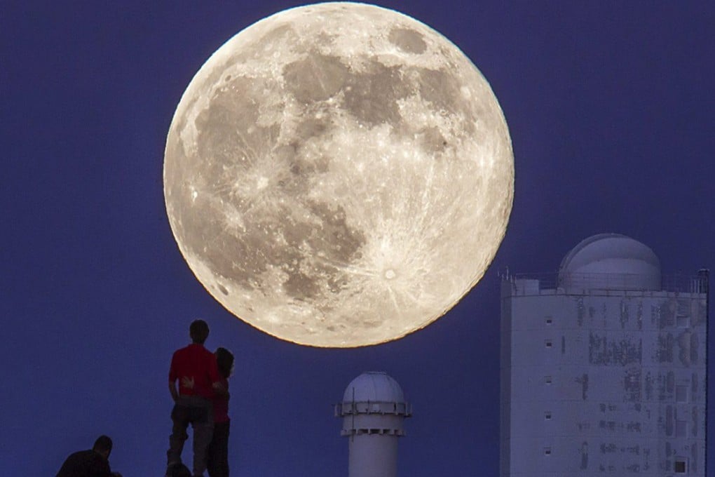 A supermoon in August seen from the Astro-Physical Institute of the Canaries in the Canary Islands, Spain. Photo: EPA