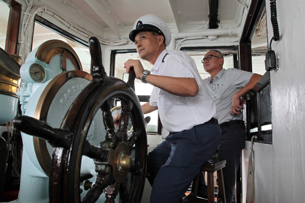 Star Ferry chief captain, Chan Tsu-wing, left, and Samson Leung Shui-kin, operations manager. The company is trying hard to win back more passengers.Photo: Bruce Yan