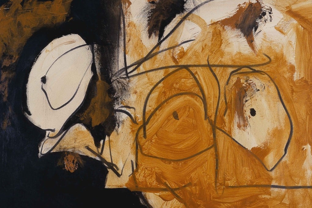 Motherwell's 'In the Studio', in acrylic and charcoal on canvas (1984/85). Images: Robert Motherwell