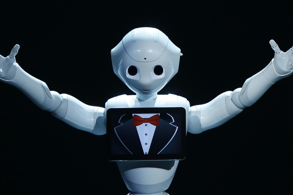 Pepper the robot, was kicked repeatedly. Photo: Xinhua