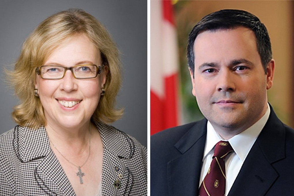 Greens leader Elizabeth May and Conservative minister Jason Kenney may not appreciate the comparison, but they have seemingly similar views on the role of offshore money and immigration on Vancouver housing prices. Photo: SCMP Graphic
