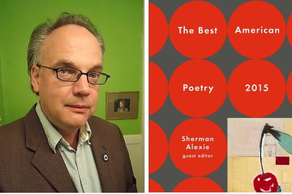 Michael Derrick Hudson, aka "Yi-Fen Chou", and the latest edition of "Best American Poetry", which features his work. He admitted the name ruse was simply an effort to get his poetry published, adding "I’m nothing if not persistent". Photo: SCMP Graphic