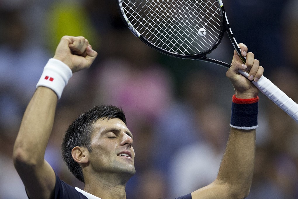 Novak Djokovic celebrates his win. Photo: AP