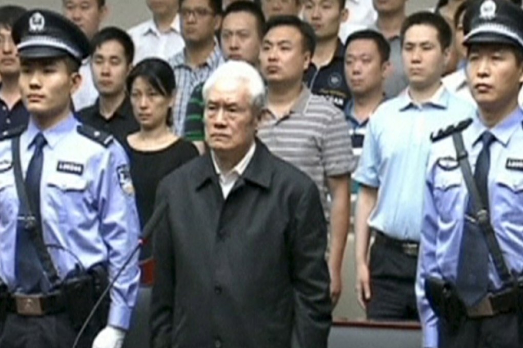 Zhou Yongkang, China's former security tsar, was jailed for life in June after admitting taking bribes, abuse of power and intentionally leaking state secrets. Photo: Reuters
