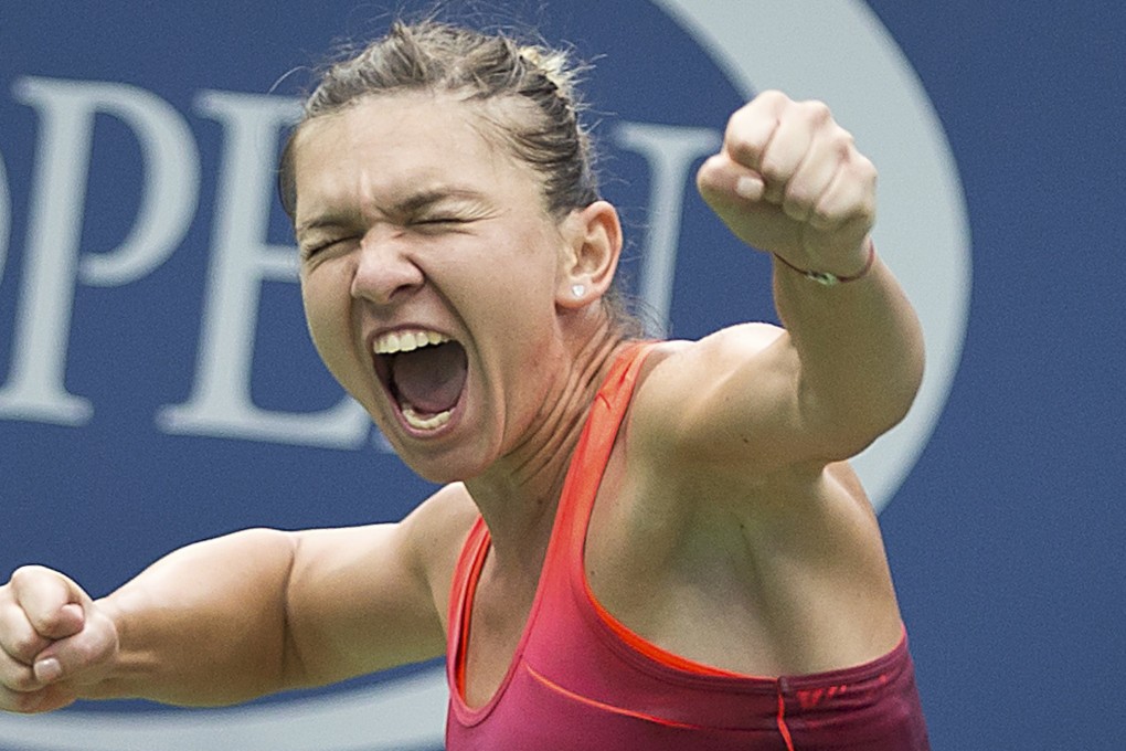 Simona Halep celebrates reaching the semis. Photo: Reuters