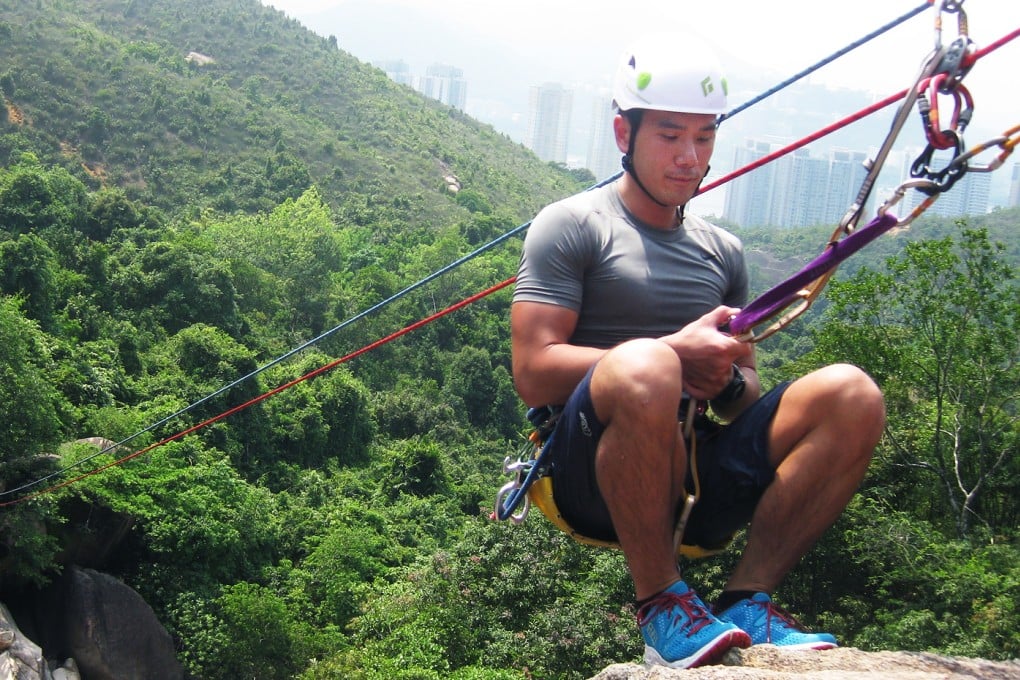 Ziplining with Hong Kong Rock Climbing Adventure in Ma On Shan.