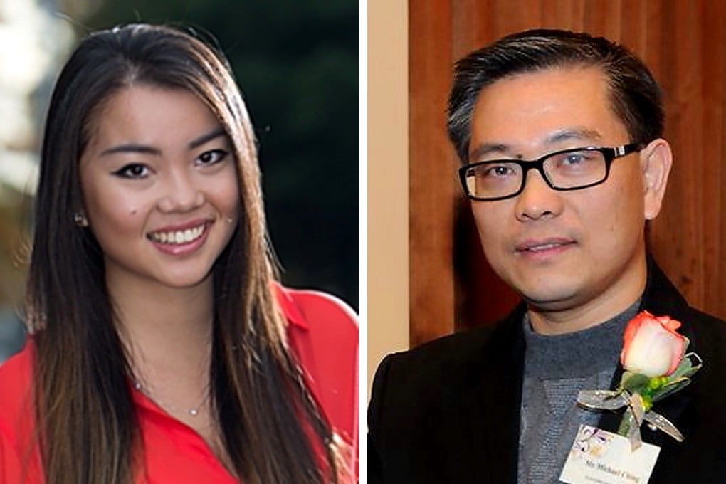 Canadian student Linda Ching and her father, Michael Ching Mo Yeung, who is wanted by Chinese authorities for alleged embezzlement. Photos: SCMP Pictures