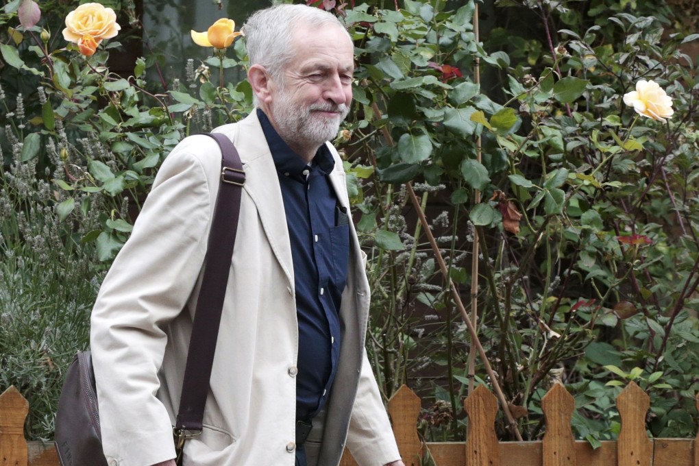 Jeremy Corbyn leaves his home the morning after being elected as the new leader of Britain's opposition Labour Party. Photo: Reuters