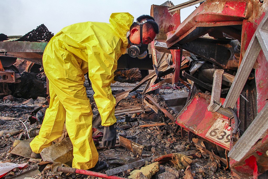 Authorities announced they will end the search for the remaining eight missing in the chemical warehouse explosion, setting the final death toll at 173. Photo: Xinhua