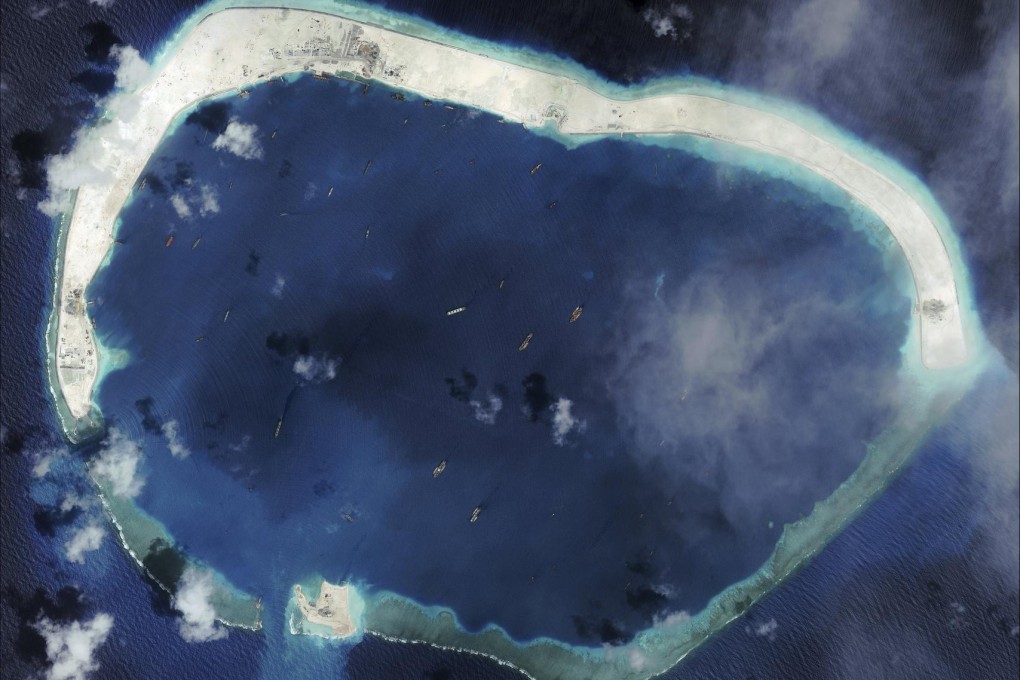 China appears to be preparing for a runway on Mischief Reef. Photo: Reuters