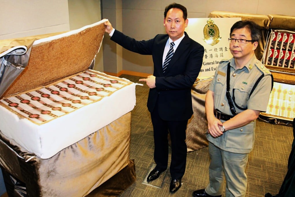 Smuggling syndicates used different concealment methods in an attempt to evade detection. Photo: SCMP Pictures