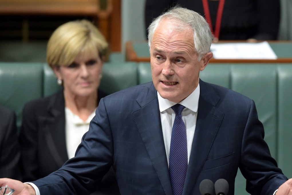 Australian Prime Minister Malcolm Turnbull speaks during a House of Representatives Question Time at Parliament House in Canberra. Photo: EPA