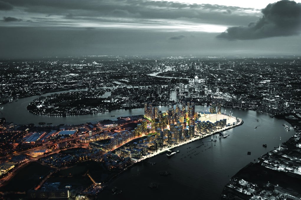 Greenwich Peninsula will feature homes, hotels, commercial spaces and cultural facilities along a river frontage. Photo: SCMP Pictures
