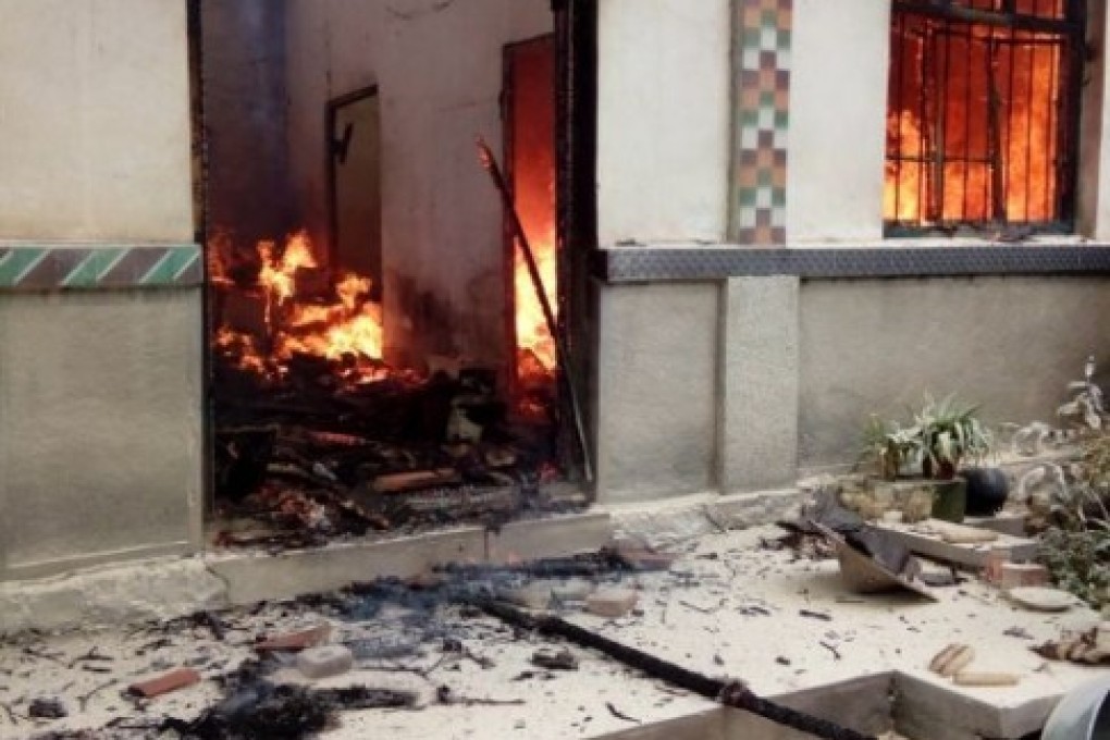 The scene of the blaze in Shandong province. Photo: SCMP Pictures