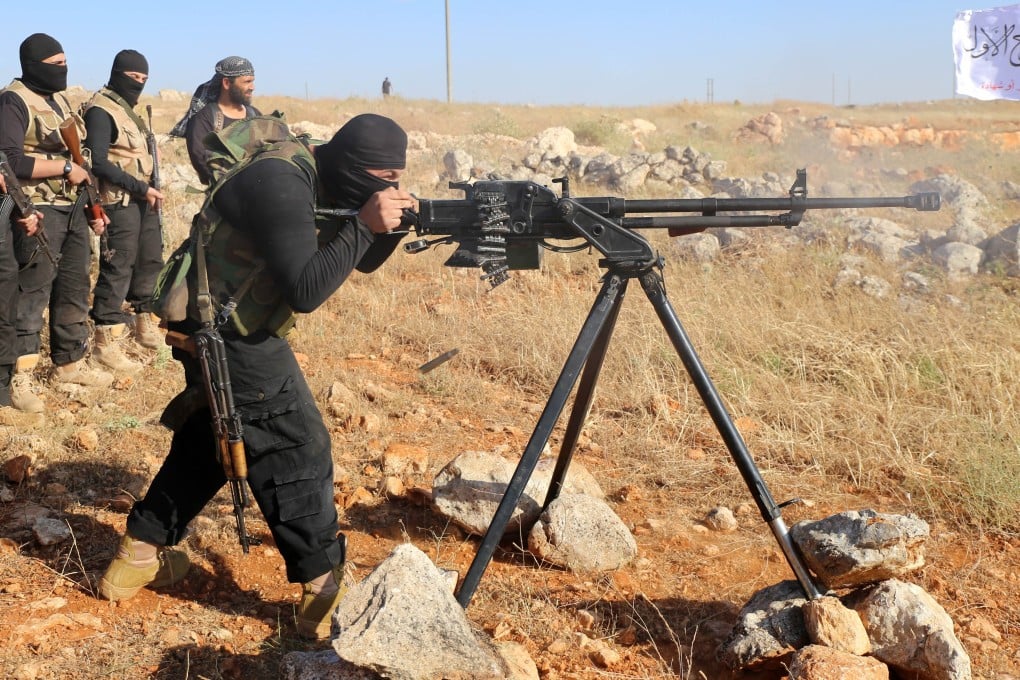 Syrian rebel fighters in military training near Aleppo. Photo: AFP