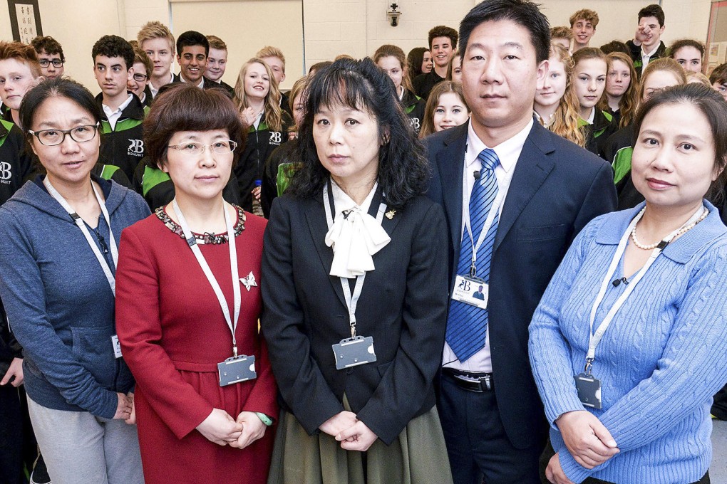 Yang Jun (centre), a science teacher, was one of five from China who took part in the experiment at Bohunt School in Hampshire. Photo: BBC