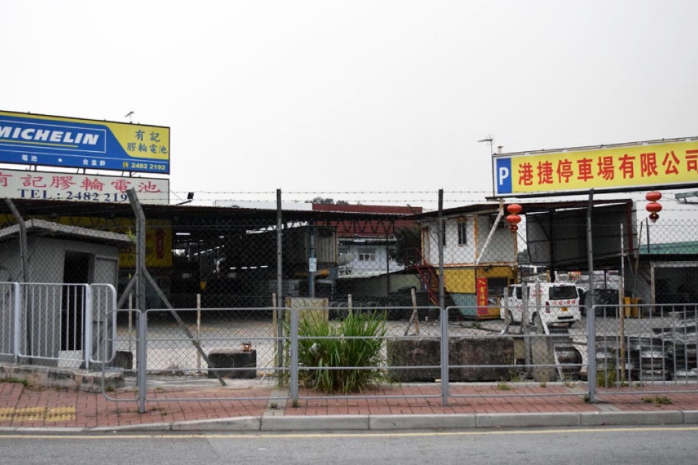 The plan will see a temporary retail complex of 208 shops selling a mix of consumer goods appear at a former car park site (above) near the transport hub of Lok Ma Chau in San Tin, New Territories. Photo: SCMP Pictures