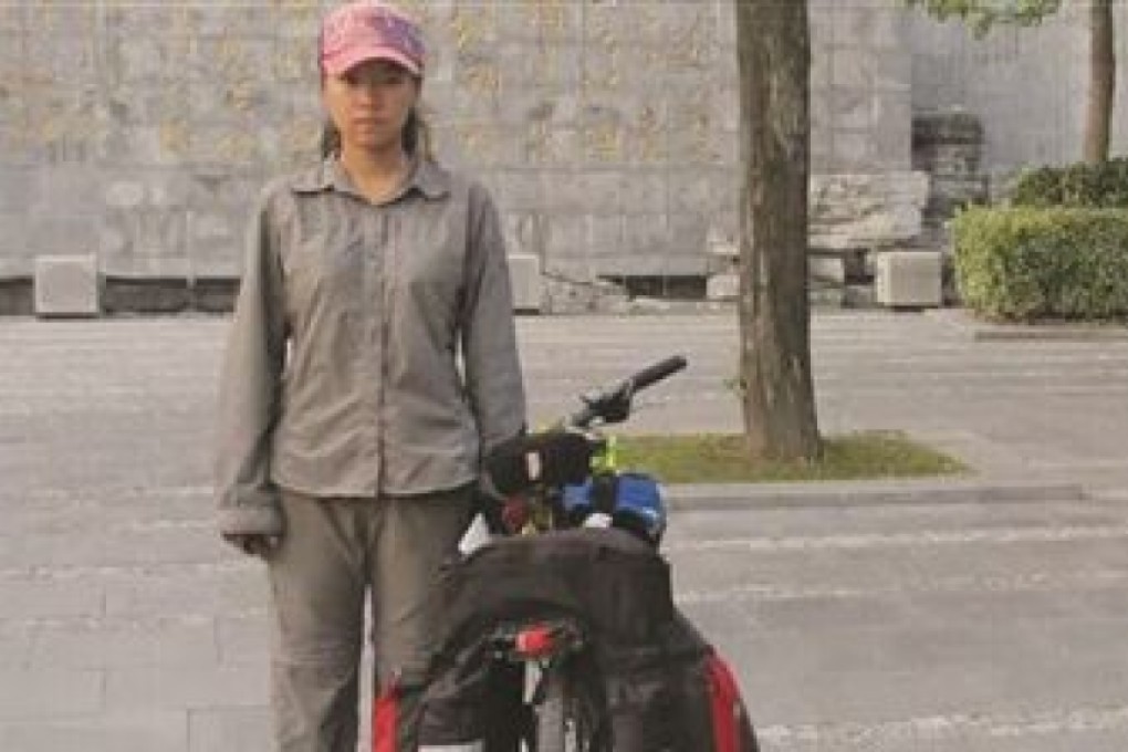 Yang Wanying, 19, rode 23 days to get to Yangzhou University in Jiangsu province. “There are many things that can’t wait,” she said. Photo: SCMP Pictures