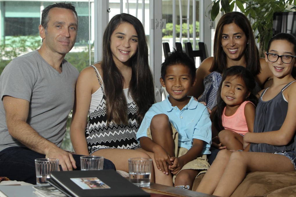 The Tadelis family (from left): Jamie, Rachel, Levi, Amy, Ruby and Sophie.Photo: Franke Tsang