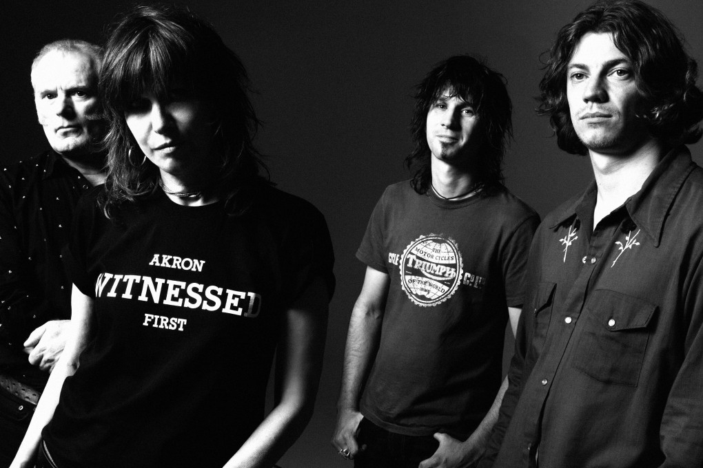 Chrissie Hynde, second left, with the rest of her Pretenders bandmates, Martin Chambers, Nick Wilkinson and James Walbourne. Photo: Lushington Entertainments