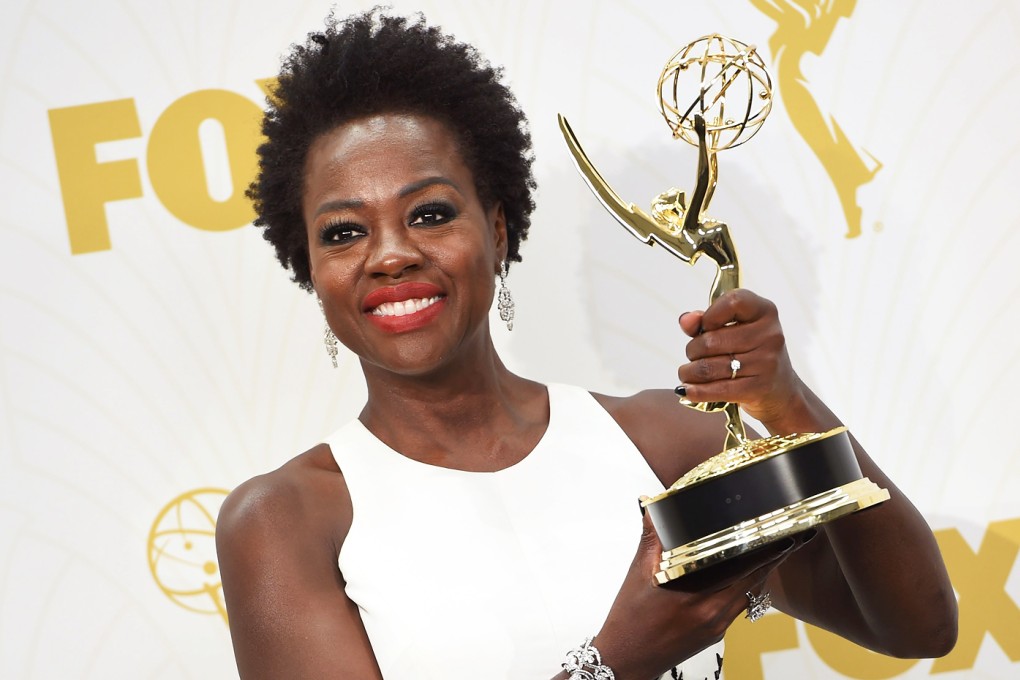 Viola Davis, winner of the Outstanding  Lead Actress in a Drama Series Award for 'How to Get Away with Murder', poses in the press room during the 67th annual Primetime Emmy Awards held at the Microsoft Theater in Los Angeles. Photo: EPA