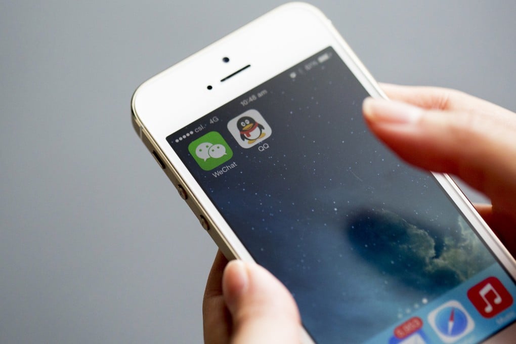 The green WeChat icon is seen on an iPhone screen. The app is hugely popular, with half a billion users. Photo: Bloomberg