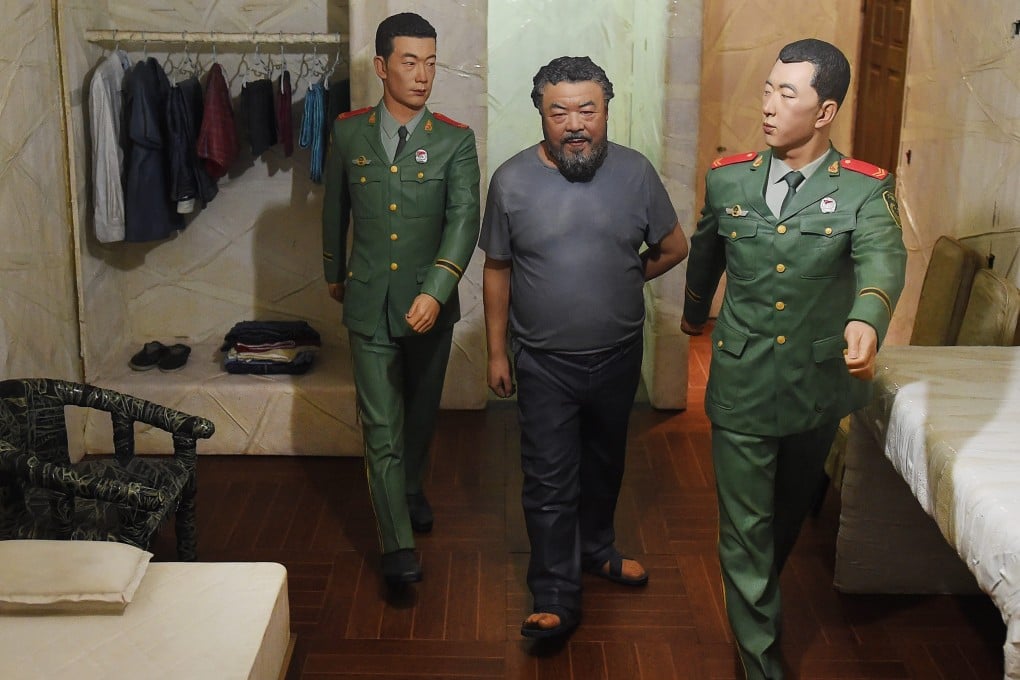 Ai Weiwei's show at the Royal Academy of Arts in London includes six dioramas depicting his experience of incarceration. Photo: EPA