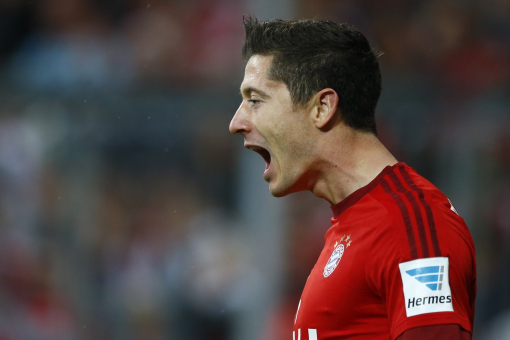 Robert Lewandowski celebrates. Photo: AP