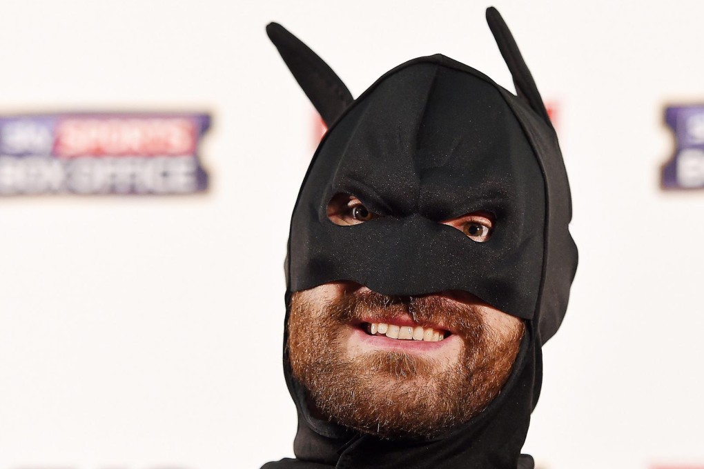 Tyson Fury is dressed as the Caped Crusader. Photo: EPA