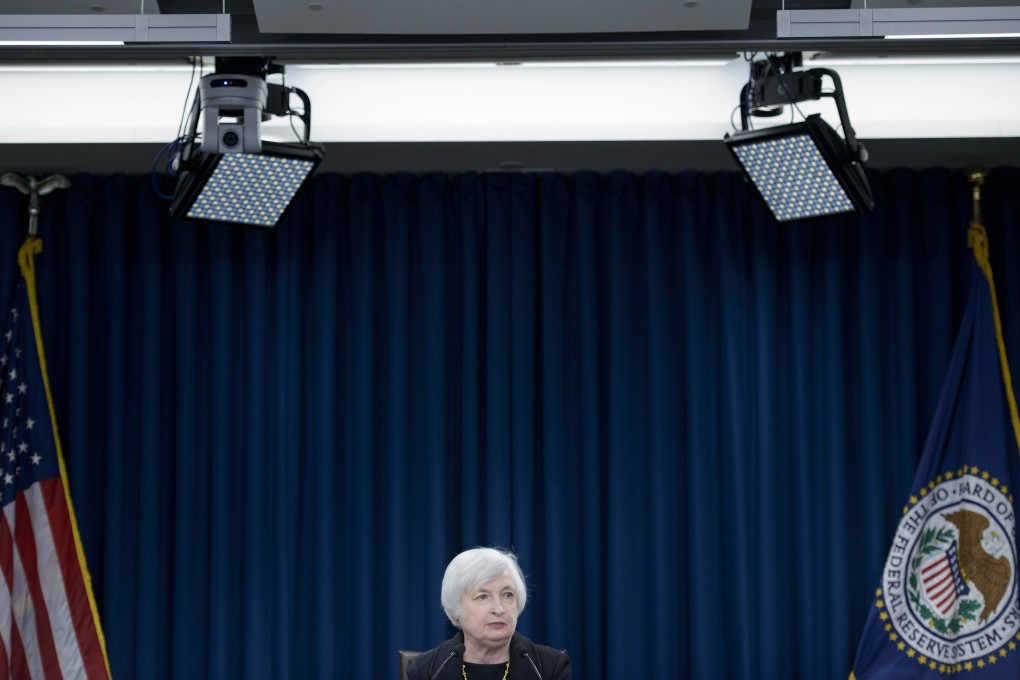 Federal Reserve Chair Janet Yellen speaks at the Federal Reserve's Wilson Conference Center in Washington, DC as the indecision of the Fed on raising rates is adding to the woes of central bankers. Photo: AFP